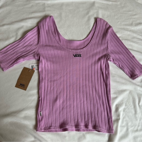 Vans Pink Ribbed Top - Picture 1 of 3